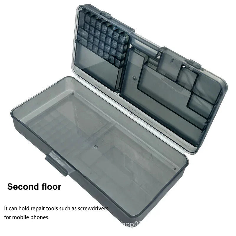 Bright Black Double-layer Electronic Component Storage Box S
