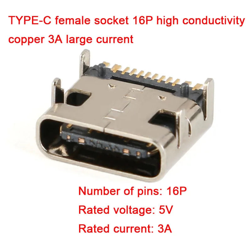 10Pcs/5Pcs USB Connector Type C Female Charging Port Jack 2/