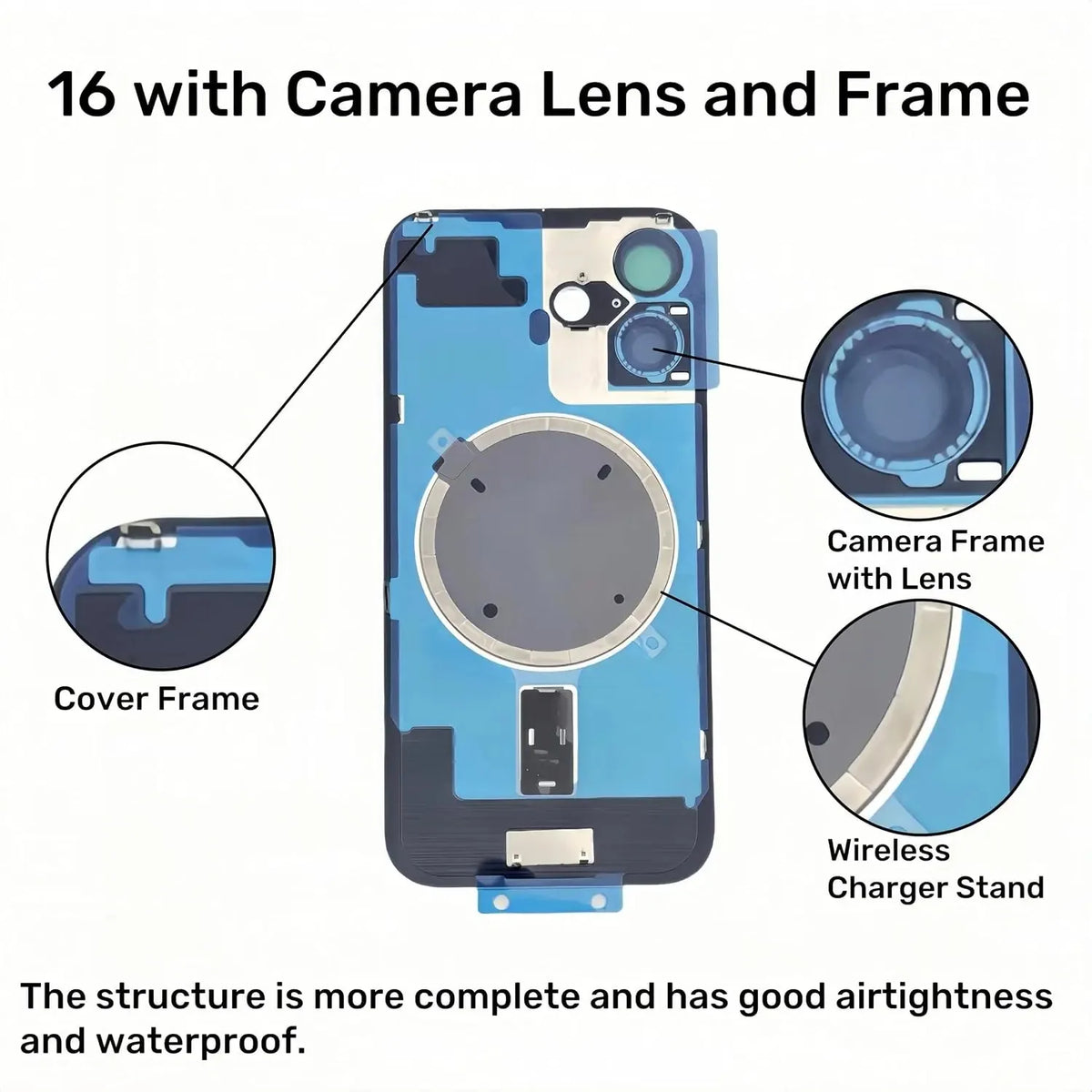 1PCS Mobile Phone Rear Housing Back Glass Replacement Compat