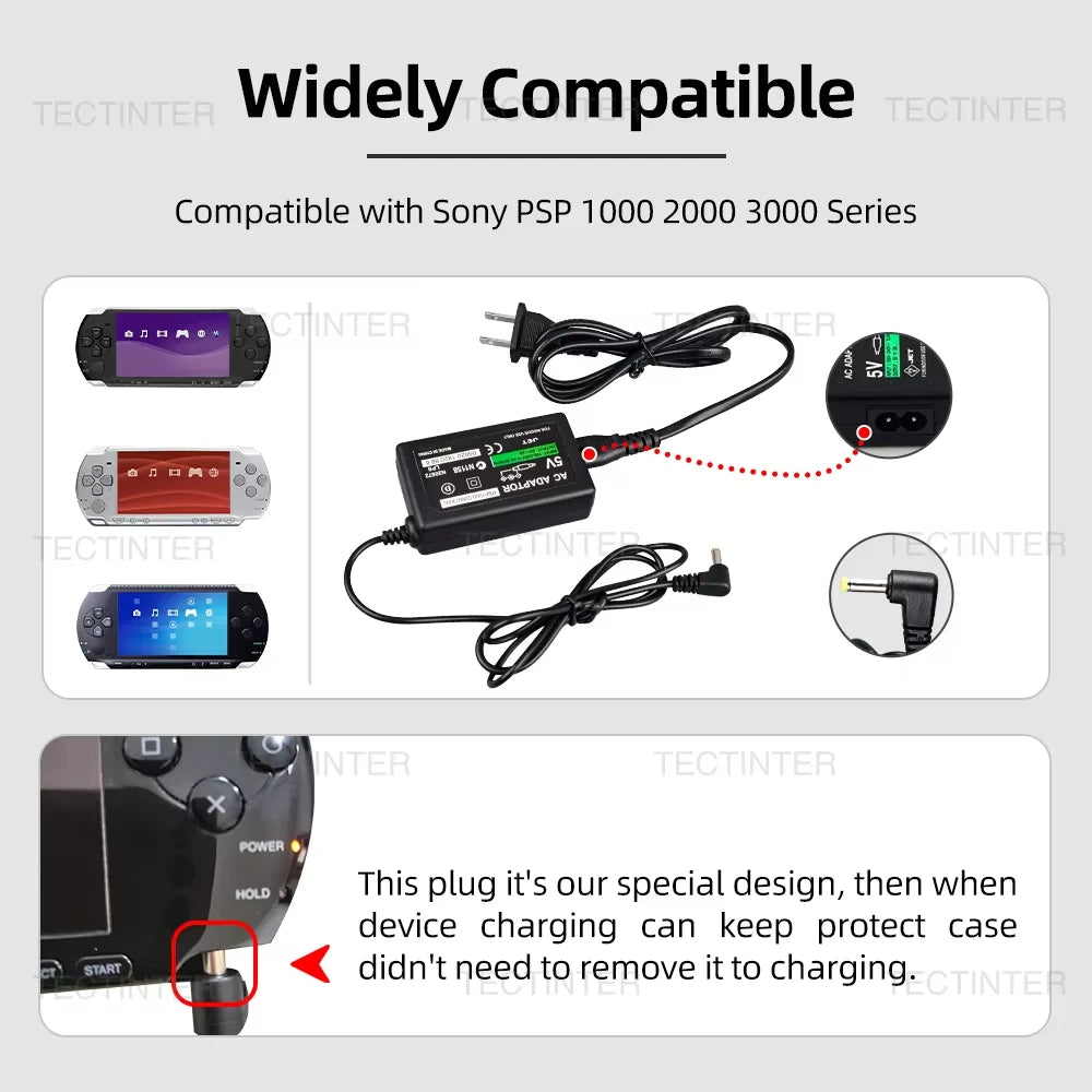 For PSP AC Adapter Wall Charger For Sony PSP 1000 PSP Slim &