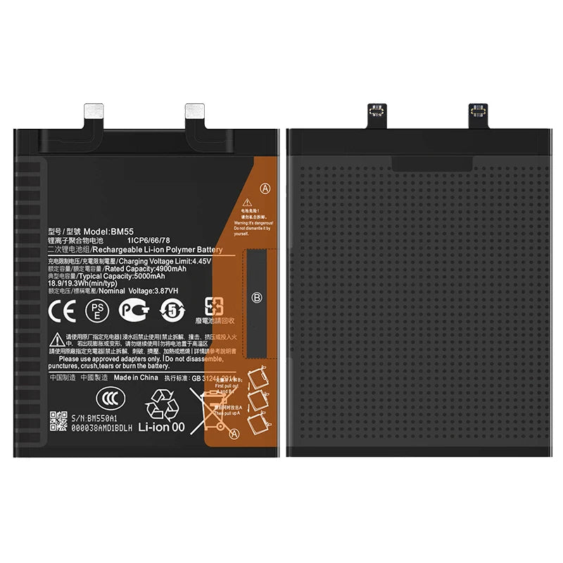 Phone Replacement Batteries BM55 5000mAh For Xiaomi Mi 11 pr