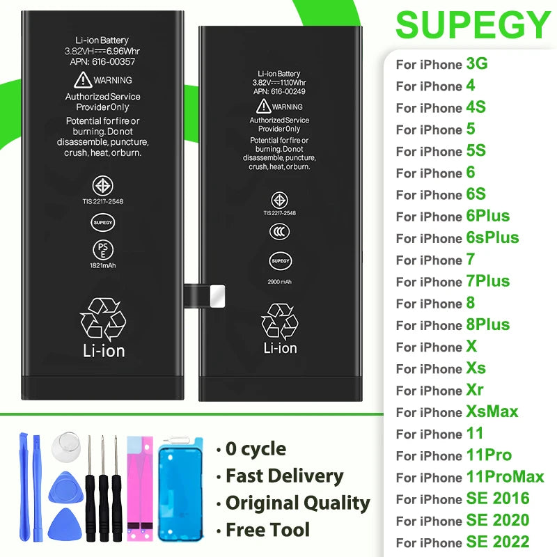 Phone Battery for Apple IPhone 3G 3GS 5 6 S 7 Plus 8plus X X