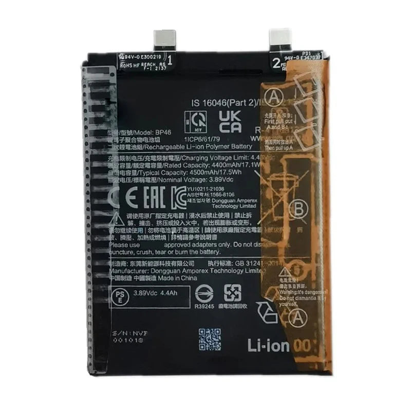 High Quality New Phone Replacement 4500mAh Battery BP46 For 