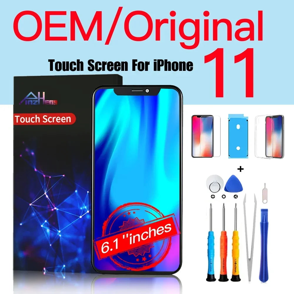 PINZHENG High Quality Screen AMOLED INCELL LCD OLED OEM For iPhone 11 12 13 Mini Pro Max XS XR MAX Display Replacement With Tool