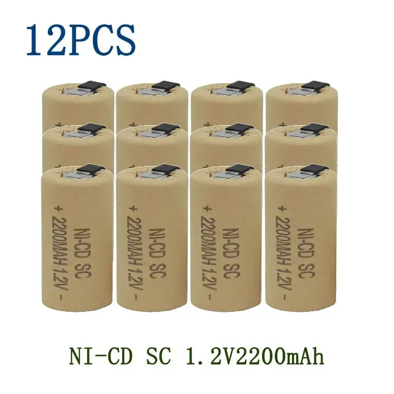 Hot Seller 1.2V 2200mAh/2800mAh Nickel-Cadmium Rechargeable Battery Suitable for Use as a Replacement Battery in Multiple Power