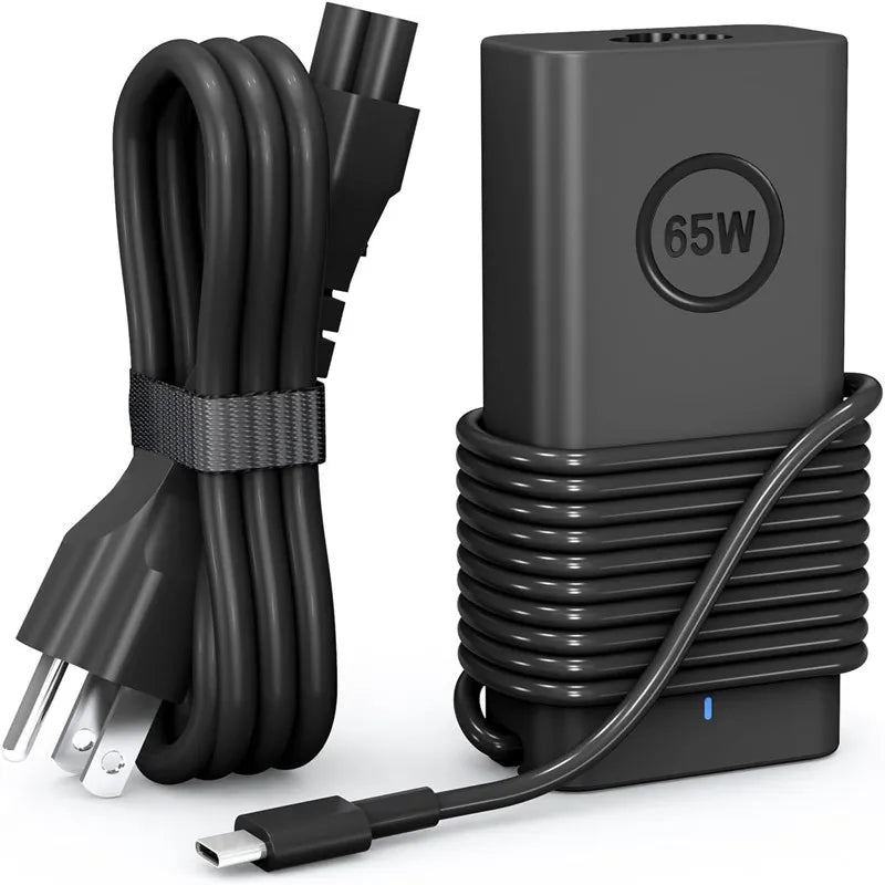 65W Type/USB C Laptop Power Adapter for Dell Latitude 5530 5420 7420 7440 7340 Inspiron14 16 XPS13 7390 Chromebook 3100 Charger