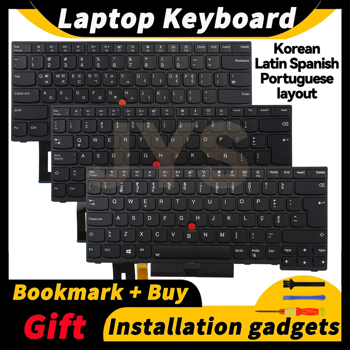 Laptop Replacement Keyboard for Lenovo ThinkPad E480 E490 L3