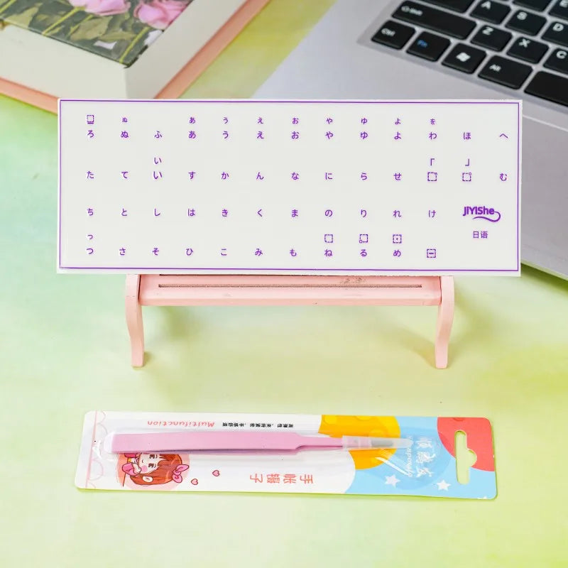Japanese Hiragana Keyboard Transfer Stickers Waterproof Pvc Universal for Laptop Desktop Pc Key Replacement Decal