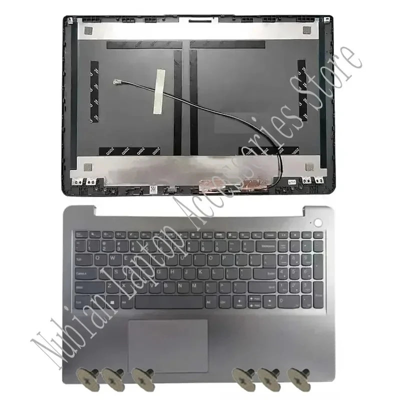 New For IdeaPad 3 15ADA6 15ITL6 15ALC6 2021 Laptop LCD Back Cover Front Bezel Palmrest Bottom Case Keyboard Hinges