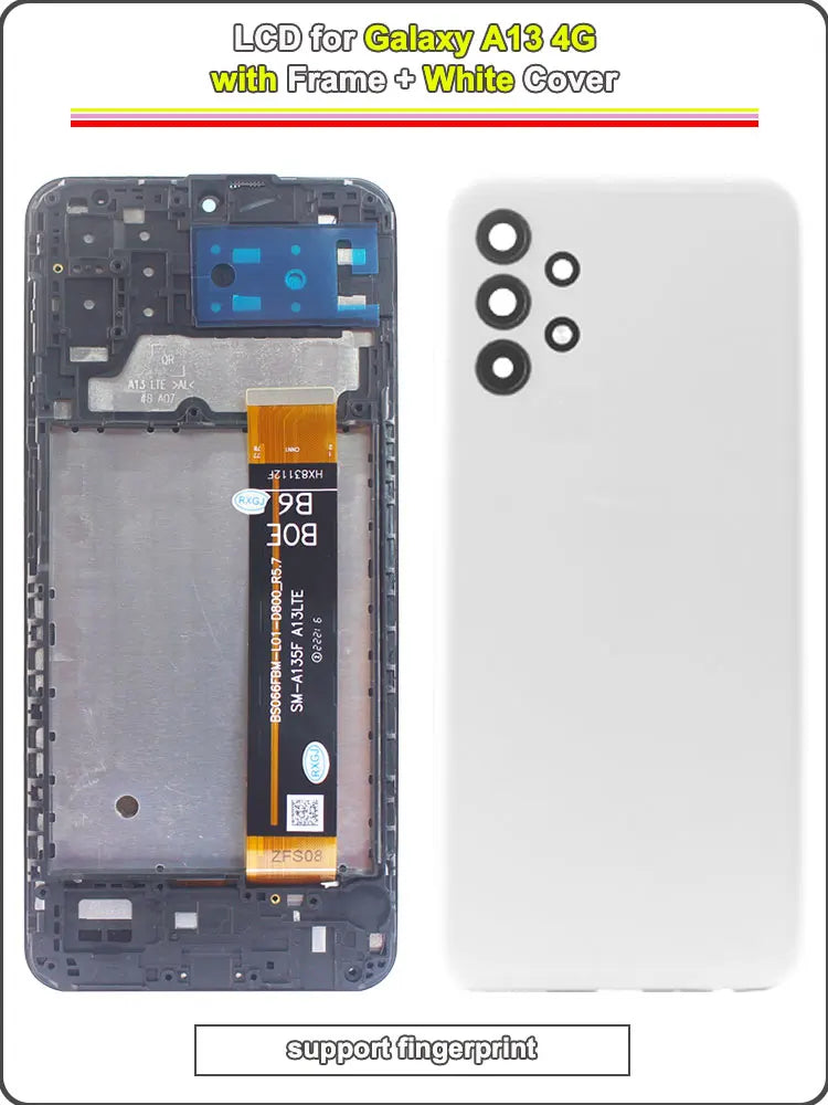 For Samsung Galaxy A13 4G Phone LCD Display Touch Screen Digitizer Panel Assembly for Samsung Galaxy A13 A135F A135M A135U A135N