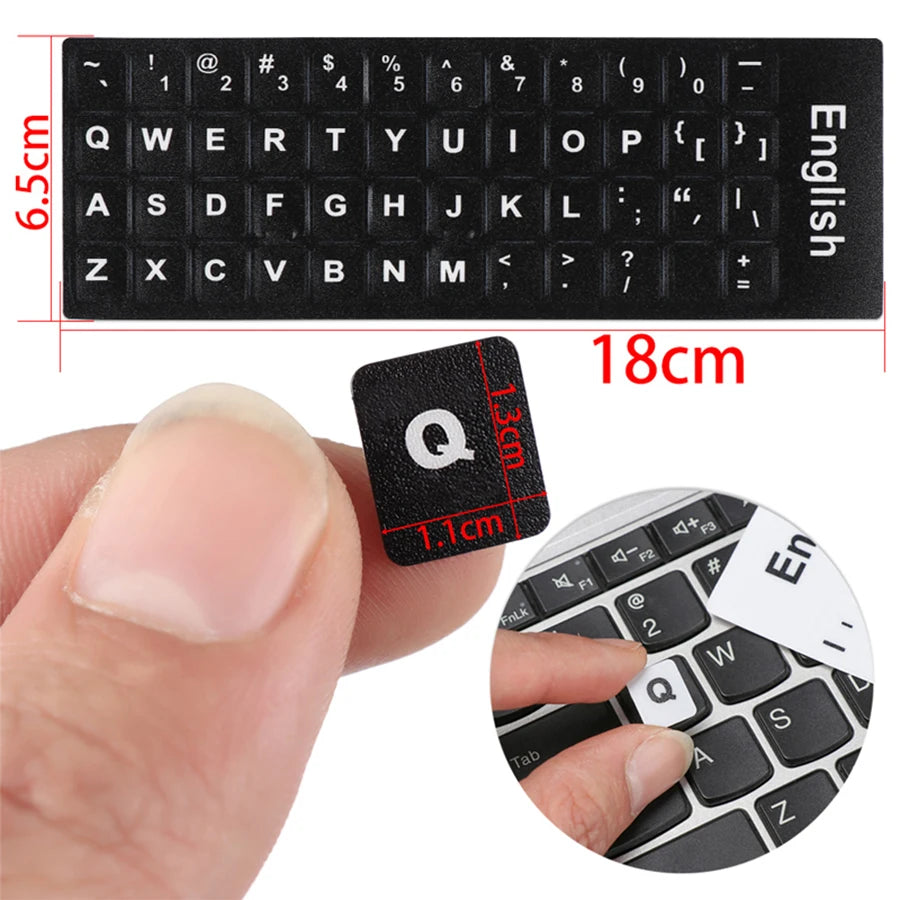 Keyboard Letters Replacement Sticker English/Korean/Spanish/