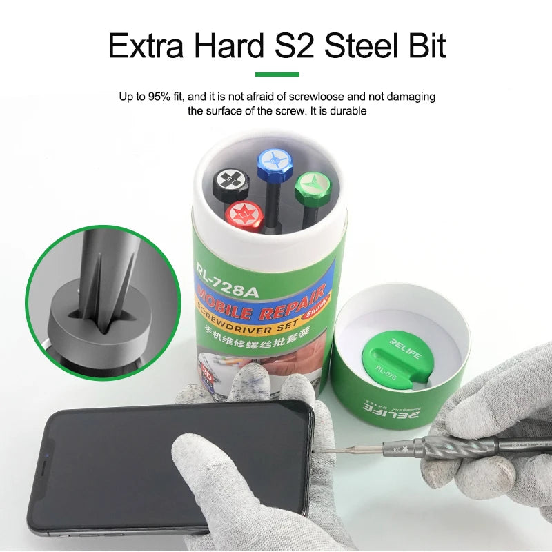 RELIFE RL-728A Mobile Phone Repair Screwdriver Set for Disas