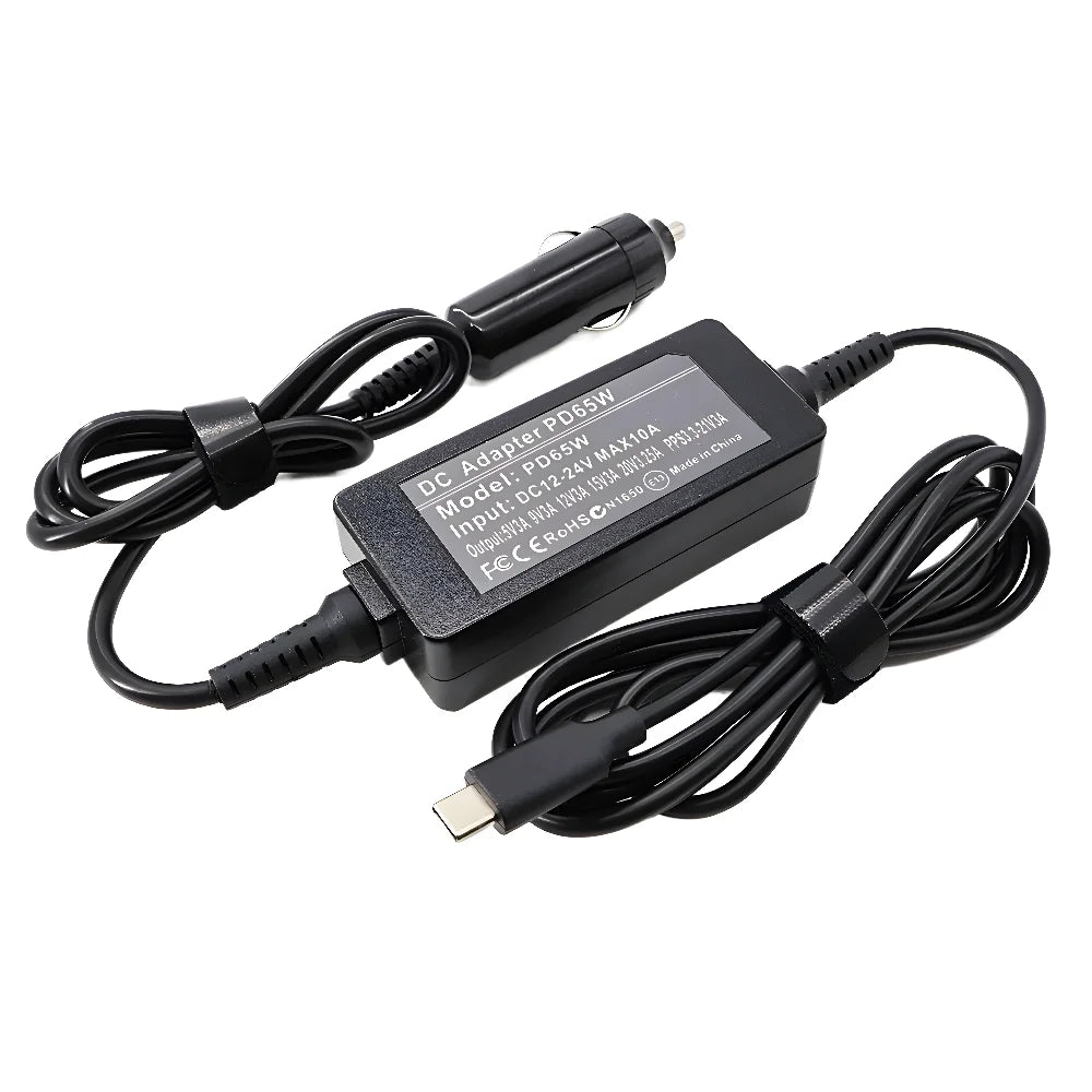 P D65W 20V3.25A Type C Car Charger Universal 12V-24V USB C L