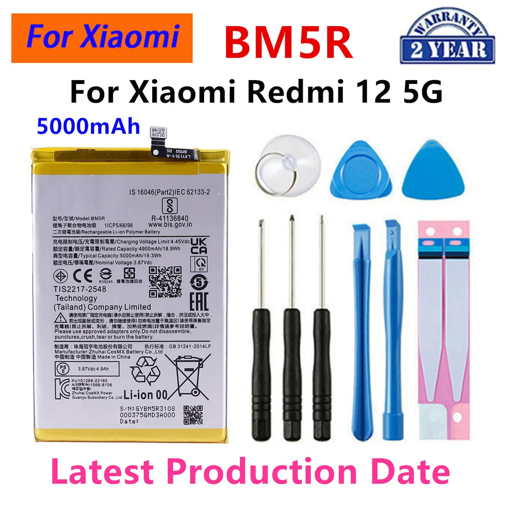 Brand New Battery BM5R BN5X BN68 BN70 For Xiaomi Redmi 12 5G