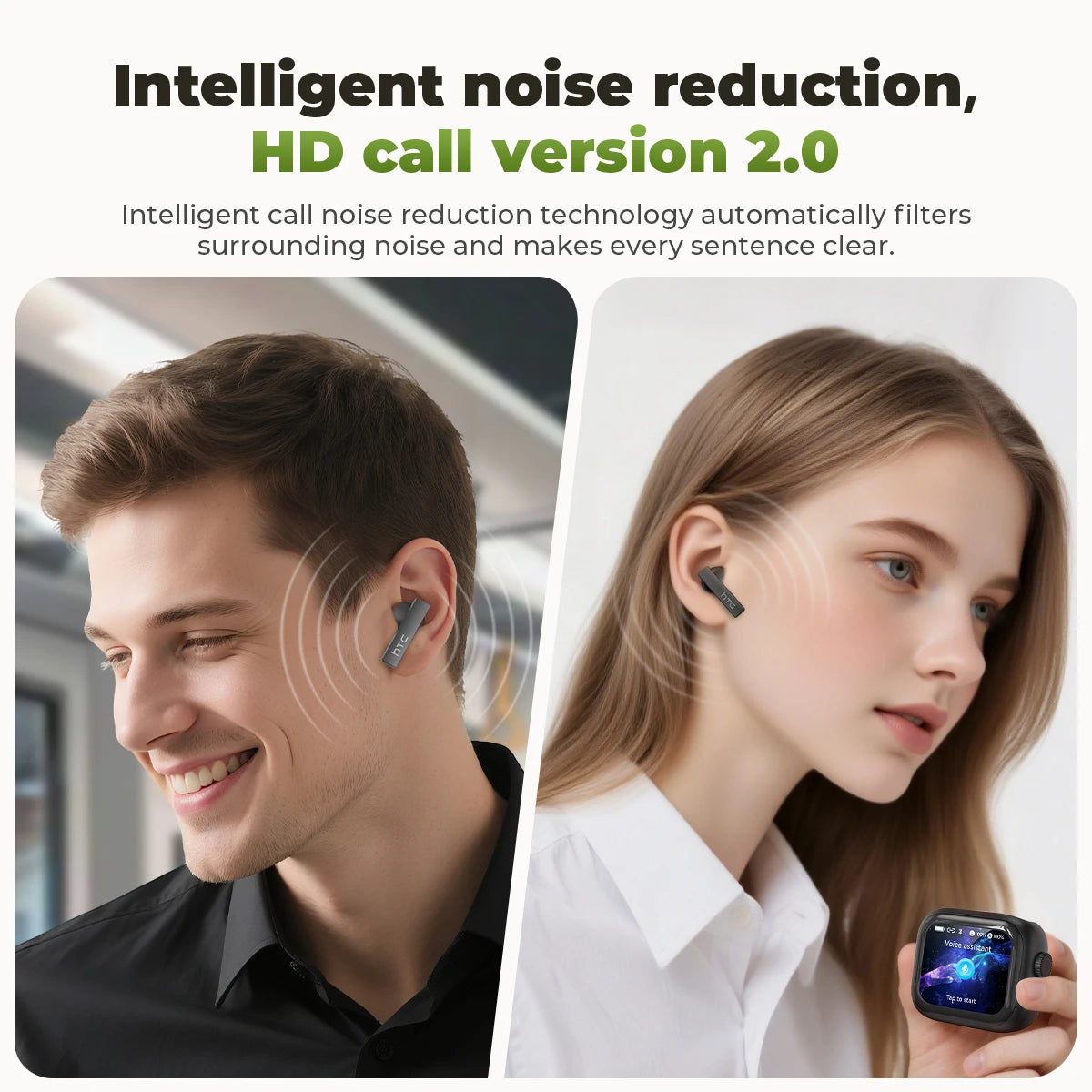 Headphones Bluetooth 5.2 TWS HTC Wireless Earphones Sports E