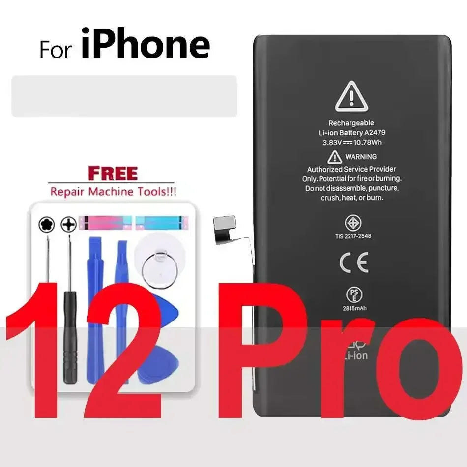 Li-ion Battery For iPhone 11 12 13 14 15 Pro Max Mini Plus SE X XR XS Max 12mini 13pro 13promax Replacement Phone Batteries