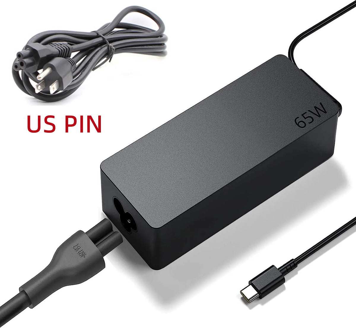 65W USB C Charger Compatible with Lenovo ASUS ACER Samsung HP DELL Huawei Any Laptops or Smart Phones TYPE-C PD Power Adapter