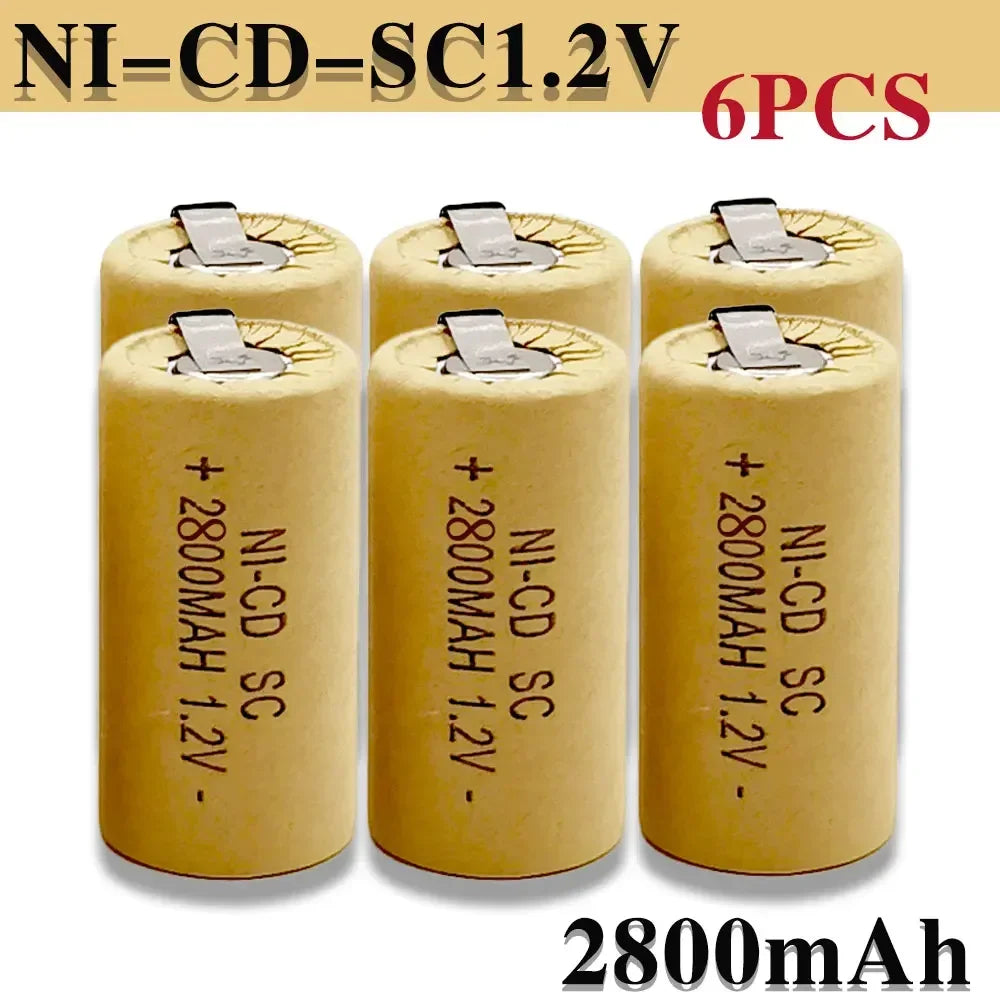 Hot Seller 1.2V 2200mAh/2800mAh Nickel-Cadmium Rechargeable Battery Suitable for Use as a Replacement Battery in Multiple Power