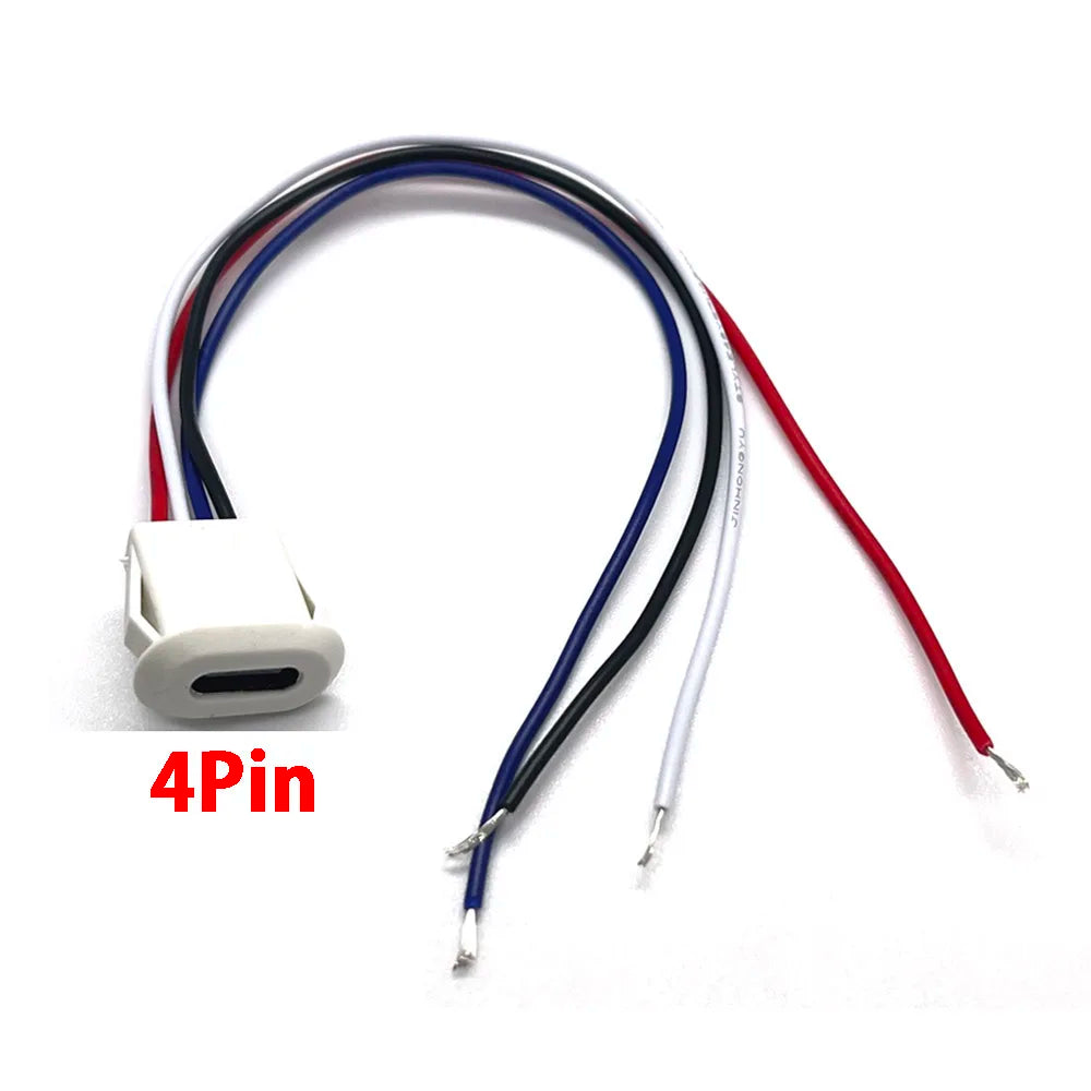 1pcs 6pin USB Type C Connector Type-C With Card Buckle Female 5A High Current Fast Charging Jack Port USB-C Charger Plug Socket