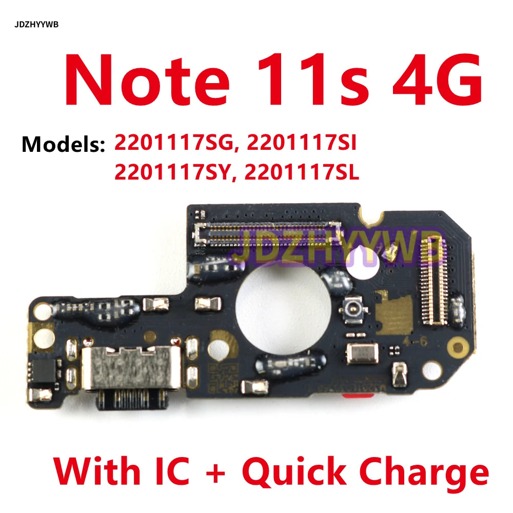 For Xiaomi Redmi Note 11 11s 4G USB Charging Board Dock Port Connector + Main Board Motherboard Flex Cable Replacement 33W