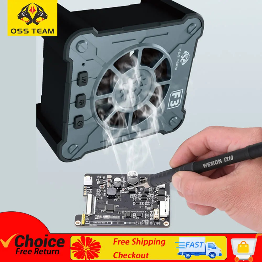 OSS F3 6W Cooling UV Curing Fan Fast Heat Dissipation Smoke 