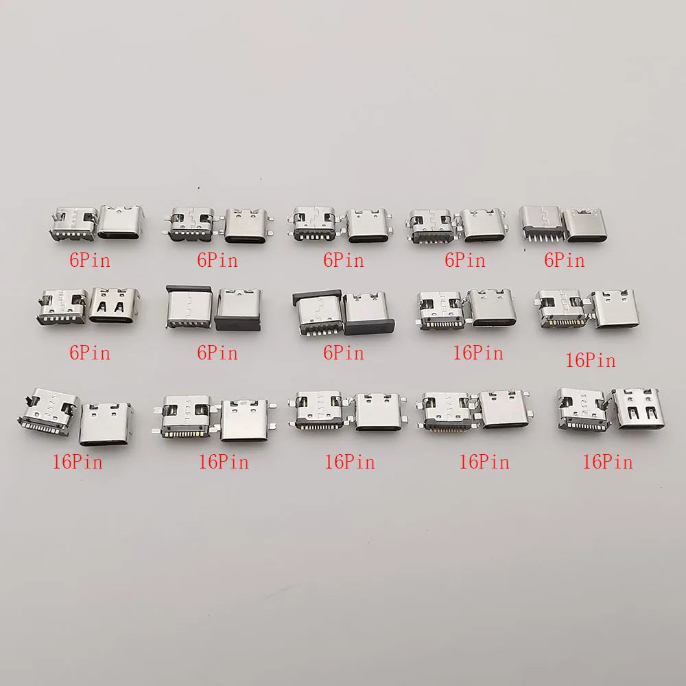 1Box Type-C USB Charging Dock Connectors 6 Pin 16 Pin USB-C 