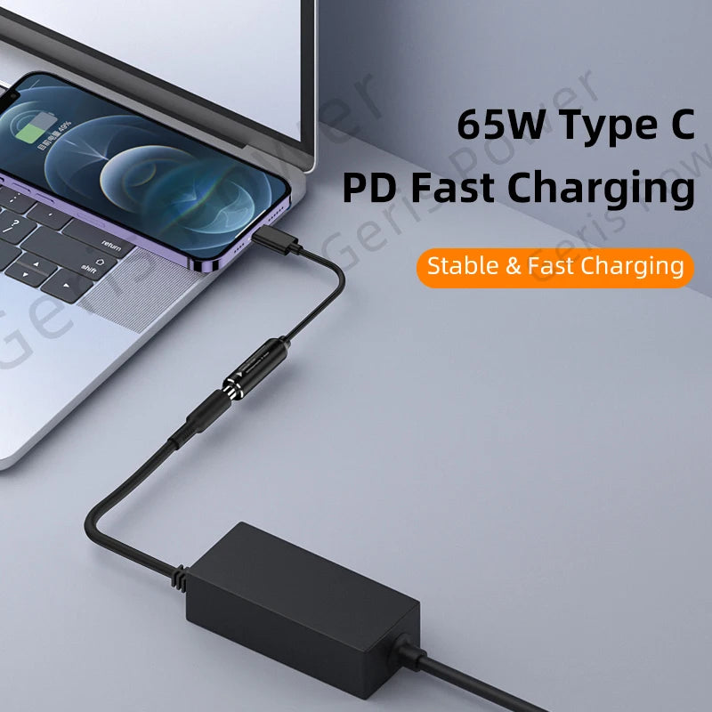 65W USB Type C PD Fast Charging Cable for Lenovo Laptop Char