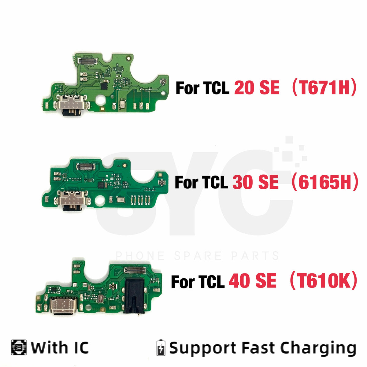 Charging Flex For TCL 20 30 40 SE T610K T671H 6165H Charge P