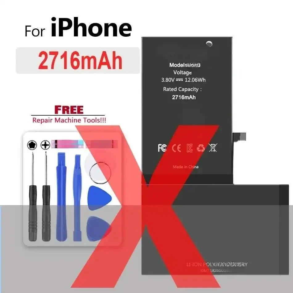 Li-ion Battery For iPhone 11 12 13 14 15 Pro Max Mini Plus SE X XR XS Max 12mini 13pro 13promax Replacement Phone Batteries