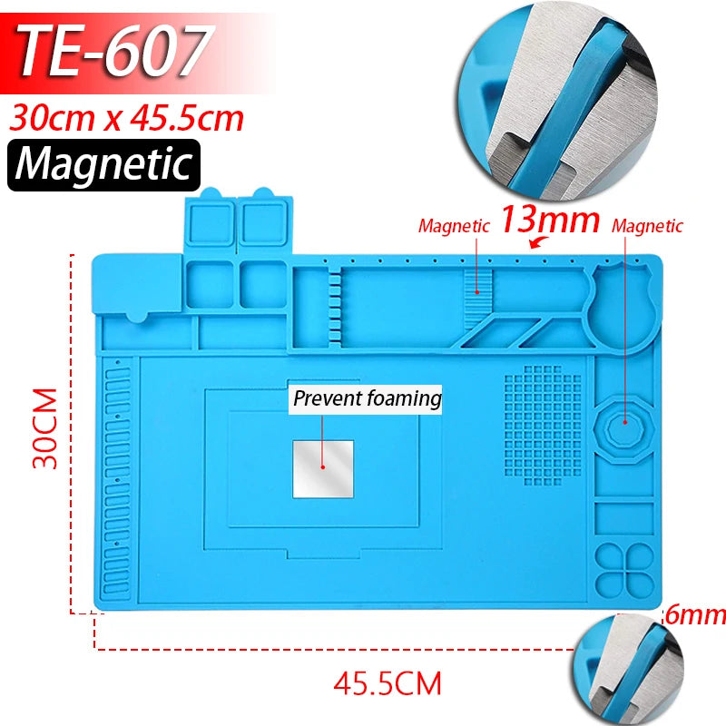 500 Heat-Resistant Soldering Station Silicon Mat Work Pad Desk Platform Welding Station for Electronic BGA Soldering Station