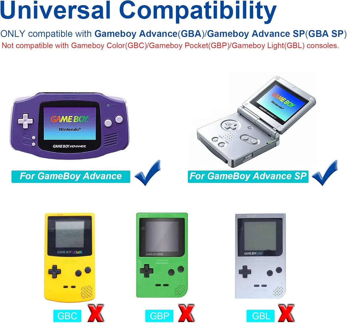 For Game Boy Advance SP Link Cable 2 Player Replacement GBA 