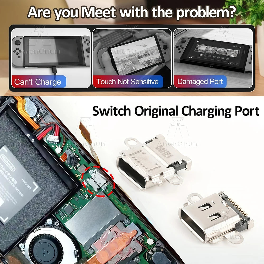 USB-C Charging Port for Switch Premium Replacement Parts Con