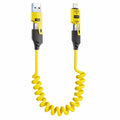 4 in 1 65W Spring Short Data Cable 6A USB Type C Spring Tele