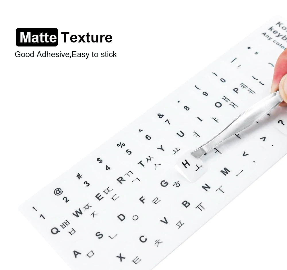3pcs White Keyboard Sticker for Russia Korean Arabic Spanish