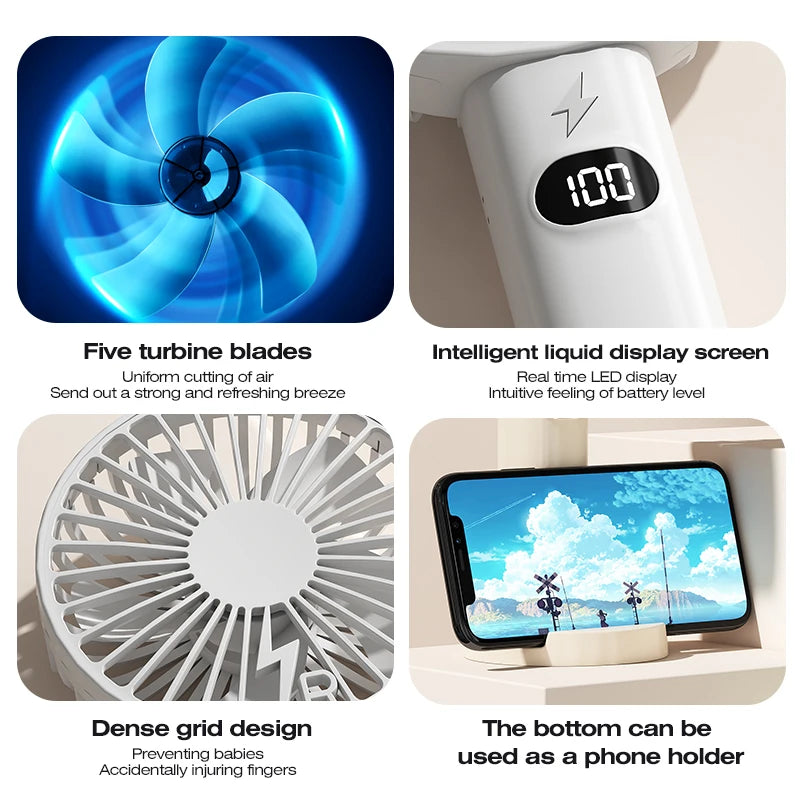 Multi-Purpose Portable Charging Model with Small Fan 5-Speed