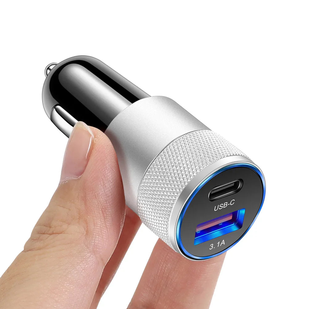 Olaf Dual USB C Fast Car Charger 40W 2 Port Type C PD Car Phone Charger for iPhone 13 12 11 Pro Max Samsung Power Adapter in Car