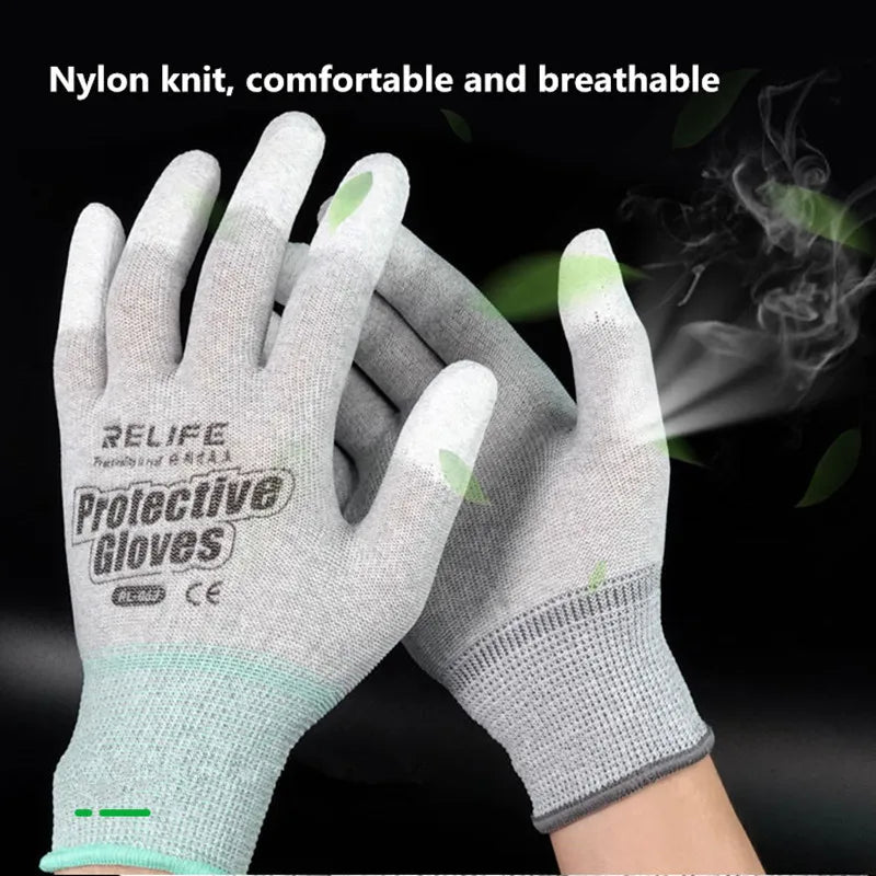 RELIFE RL-063 Anti-Static Gloves for Phone Computer Repair A