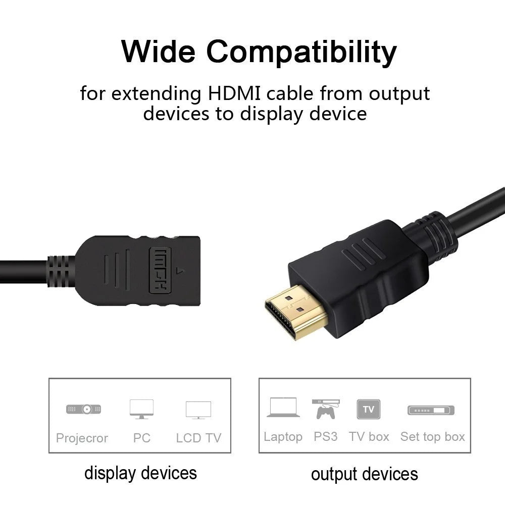 HDMI-compatible Extension Cable male to female 3D 1.4v Exten