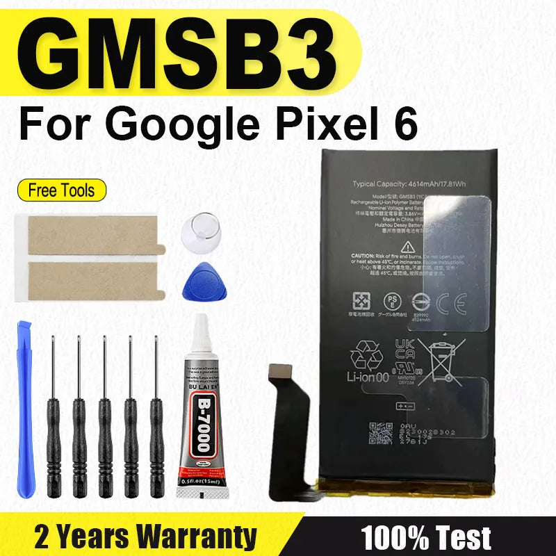 New GMSB3 4614mAh Phone Battery For Google Pixel 6 Pixel6 Ce