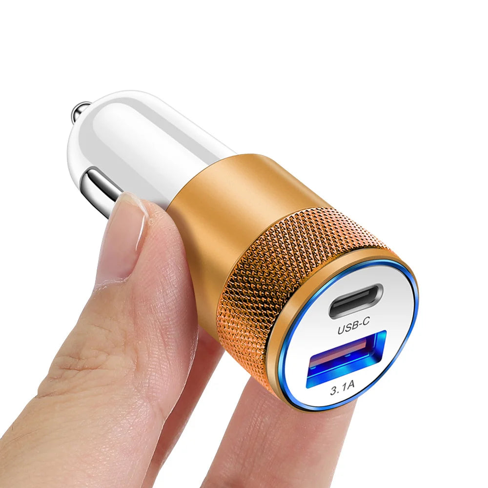 Olaf Dual USB C Fast Car Charger 40W 2 Port Type C PD Car Phone Charger for iPhone 13 12 11 Pro Max Samsung Power Adapter in Car