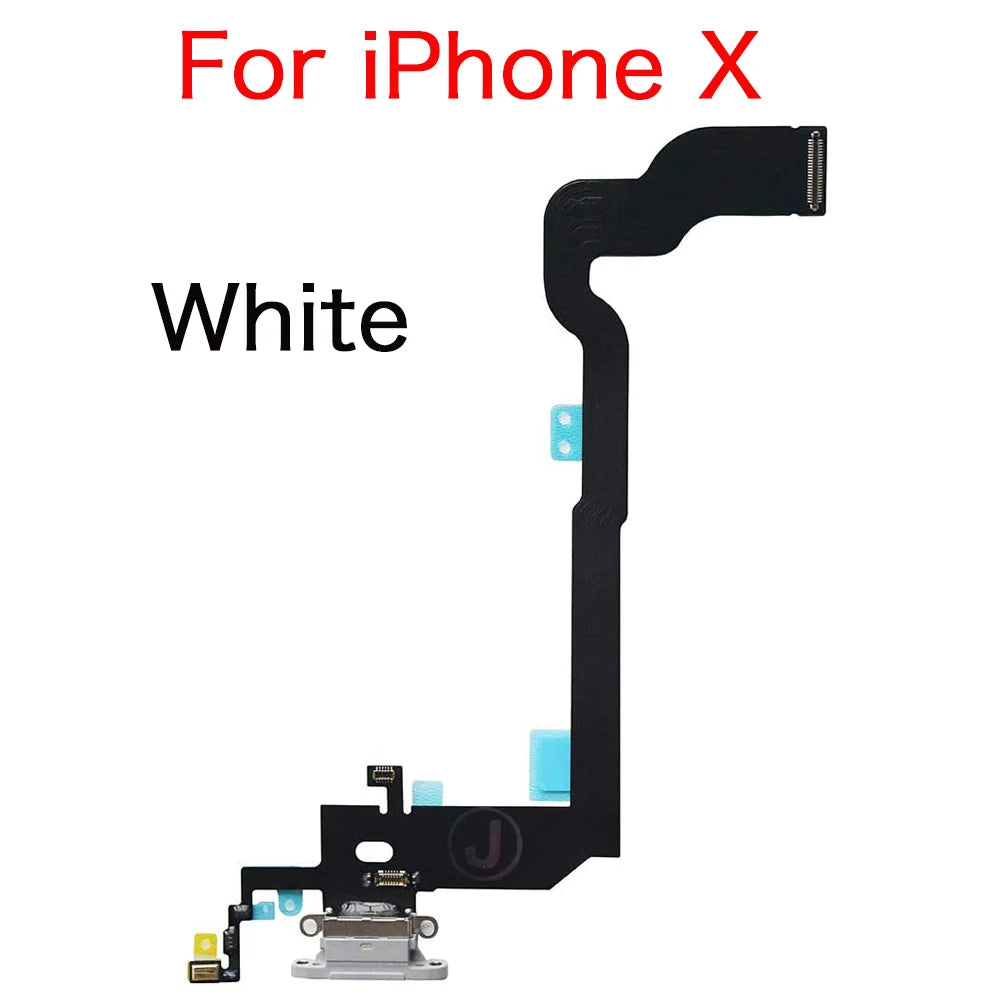 Charging Port Flex For iPhone X XR XS Max USB Charger Dock Connector Flex Cable With Mic Module Replacement Parts