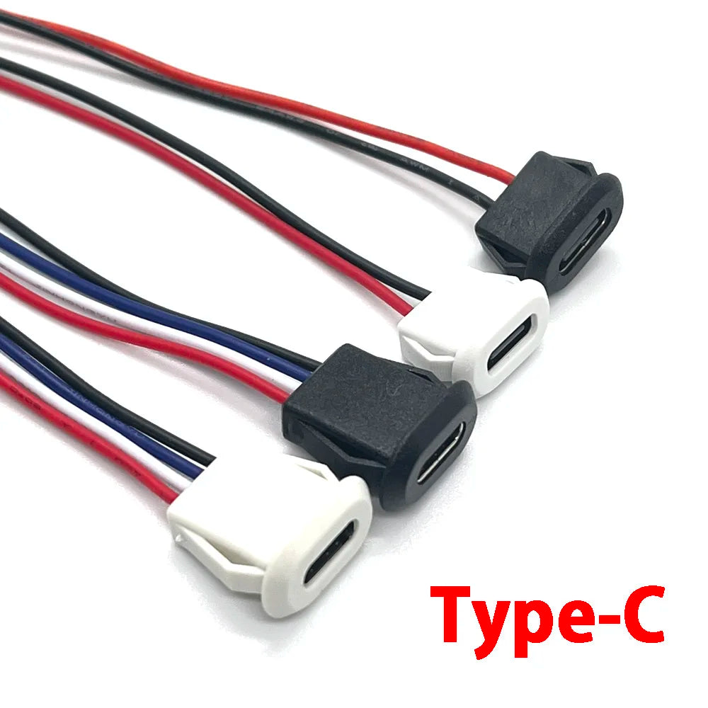 4 Pin Press Type USB Connector Type-C Waterproof with PH 2.0