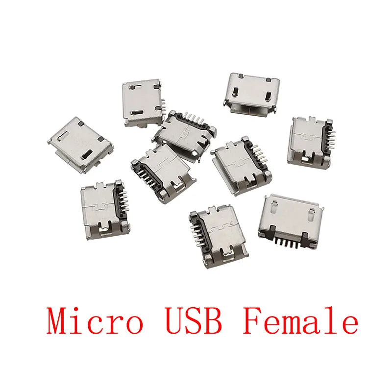 Micro USB Female Socket 5Pin SMD Micro USB Port Jack Plug So