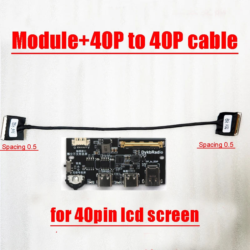 2K 4K DP to EDP Driver Board EDP Signal Adapter 144HZ 60HZ LED Portable 30pin 40pin LCD Display Screen Laptop Coaxial EDP Cable