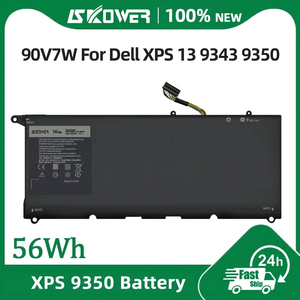 SKOWER 56Wh 90V7W Laptop Battery For Dell XPS 13 9343 9350 R