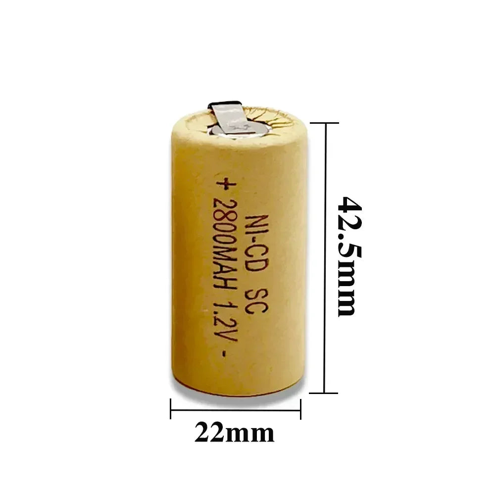 Hot Seller 1.2V 2200mAh/2800mAh Nickel-Cadmium Rechargeable 