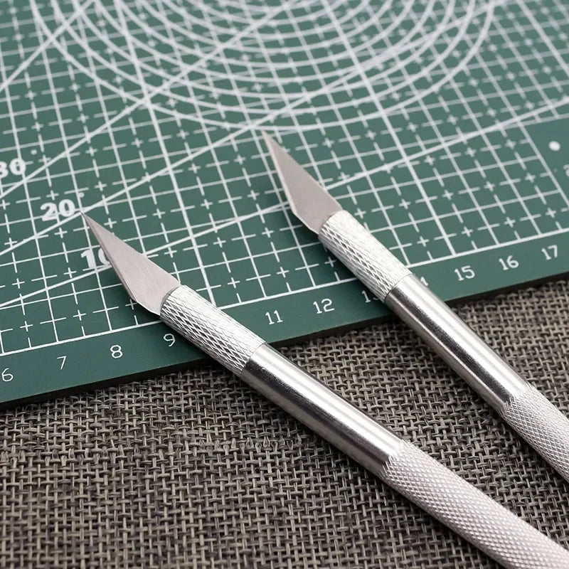 1/2/3/4/5/6 Set Non-Slip Metal Scalpel Knife Tools Kit Cutte