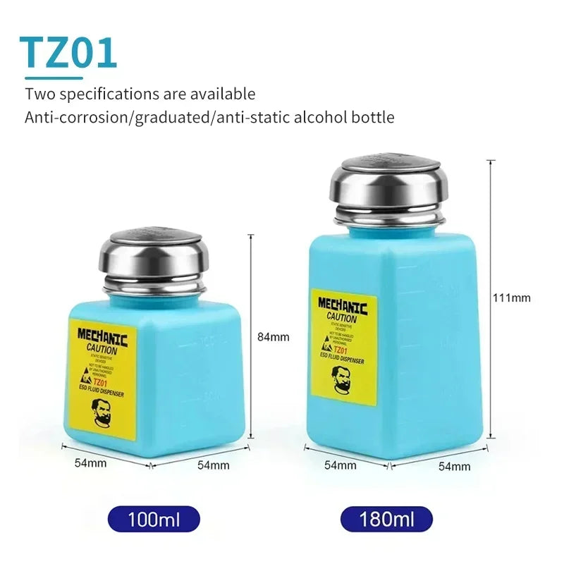 Mechanic Sprayproof Alcohol Bottle TP01 TZ01 Corrosion Prote