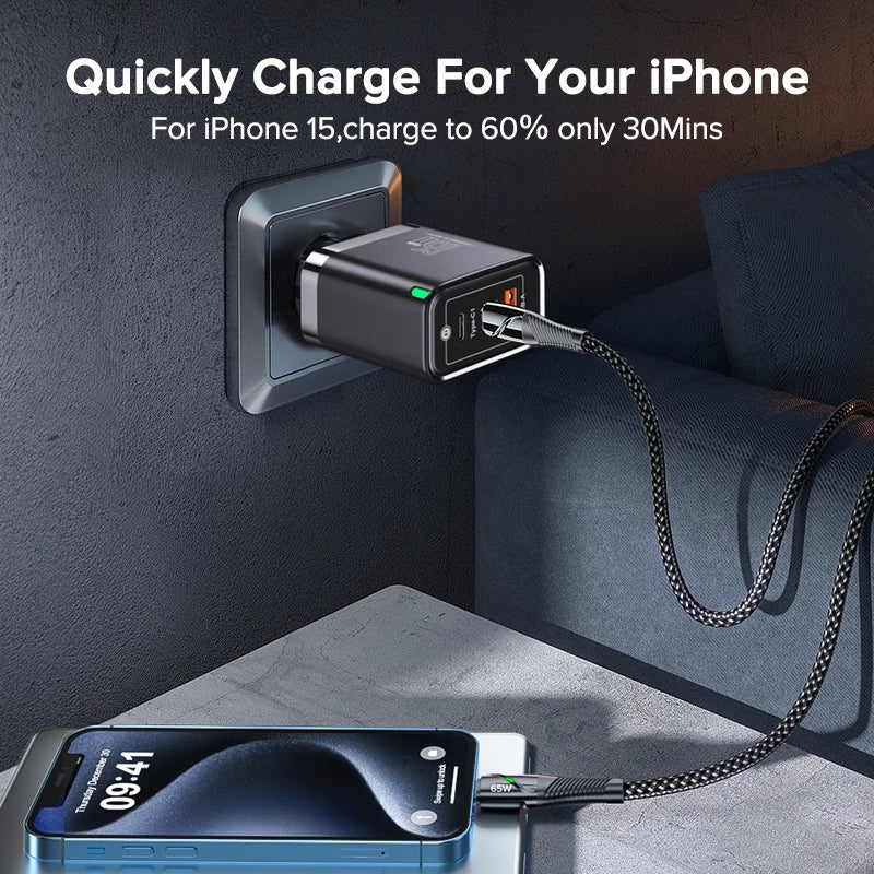 QOOVI 65W GaN Charger USB Type C Fast Charging Quick Charge 