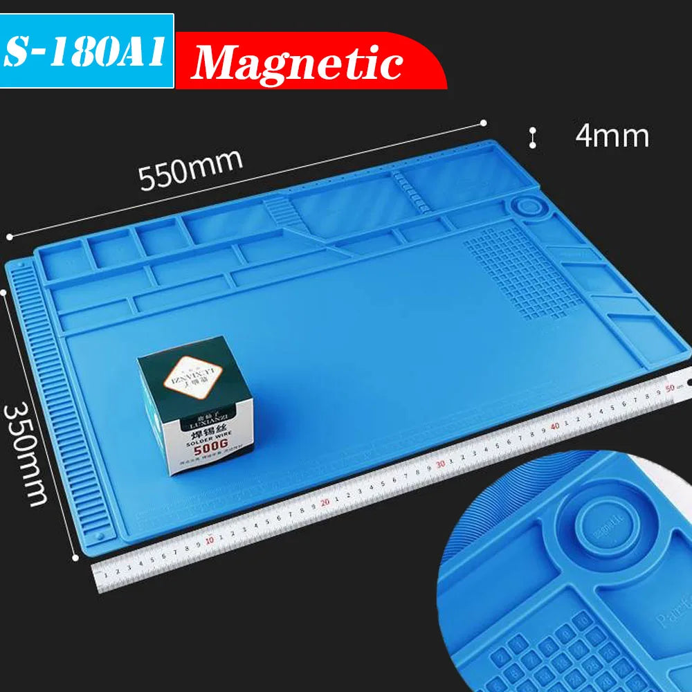 500 Heat-Resistant Soldering Station Silicon Mat Work Pad De
